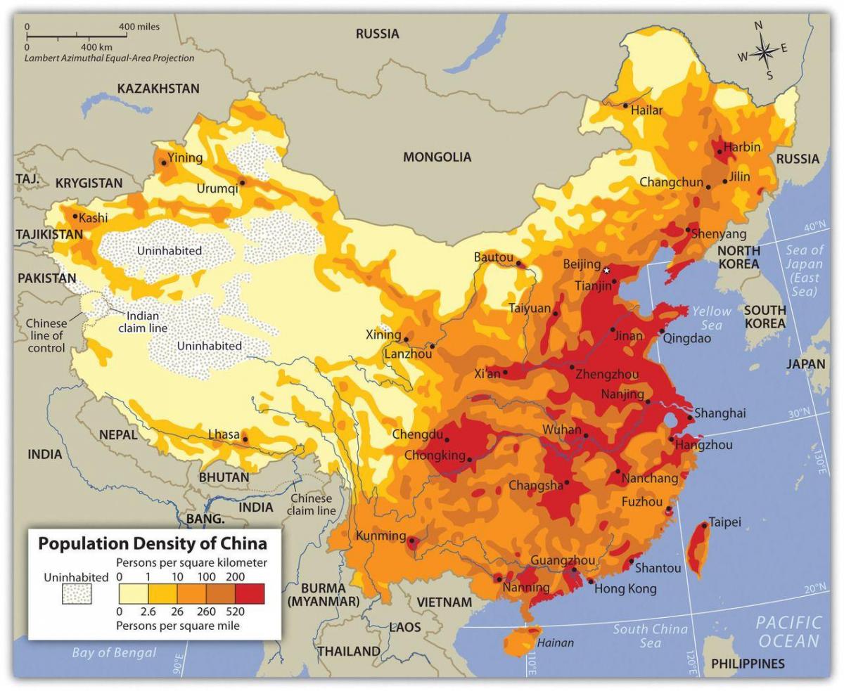 中国密度图