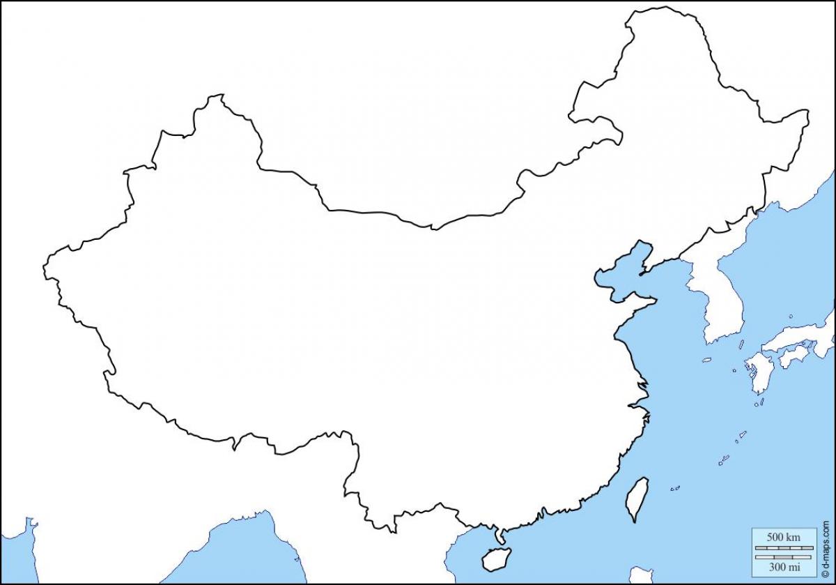 空的中国地图
